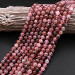 Natural Strawberry Quartz 4mm 6mm 8mm 10mm 12mm Round Beads 15.5" Strand