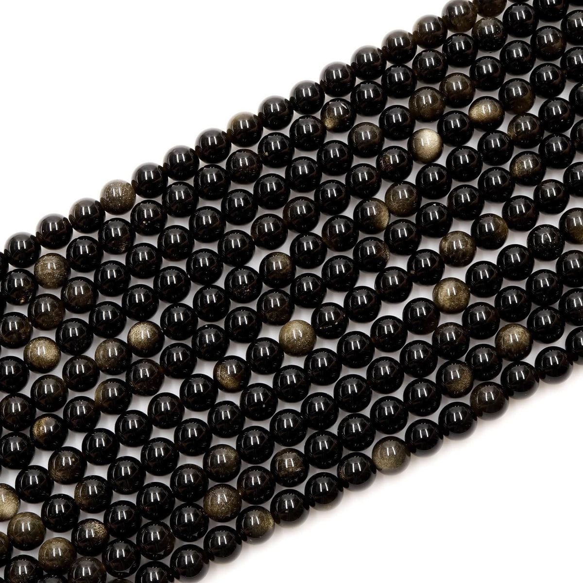 Gold Sheen Obsidian Bracelet  6mm bead – Crystallised Earth