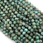 African Turquoise 6mm 8mm Round Beads High Quality AA Grade Natural Turquoise Gemstone Lots of Blues Greens 16" Strand