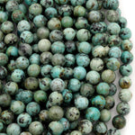 African Turquoise 6mm 8mm Round Beads High Quality AA Grade Natural Turquoise Gemstone Lots of Blues Greens 16" Strand