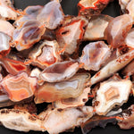 Rare Natural Condor Agate Beads Large Faceted Focal Pendant Quality Freeform Geode Slice Shape 15.5" Strand