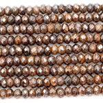 Natural Bronzite Beads Faceted 6mm 8mm Rondelles High Quality A Grade 16" Strand