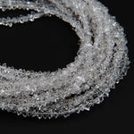 Natural Herkimer Diamond Quartz Beads Superior A Grade Super Clear Double Terminated Pointed Real Natural Quartz 16" Strand