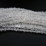 Natural Herkimer Diamond Quartz Beads Superior A Grade Super Clear Double Terminated Pointed Real Natural Quartz 16" Strand