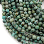 African Turquoise 6mm 8mm Round Beads High Quality AA Grade Natural Turquoise Gemstone Lots of Blues Greens 16" Strand