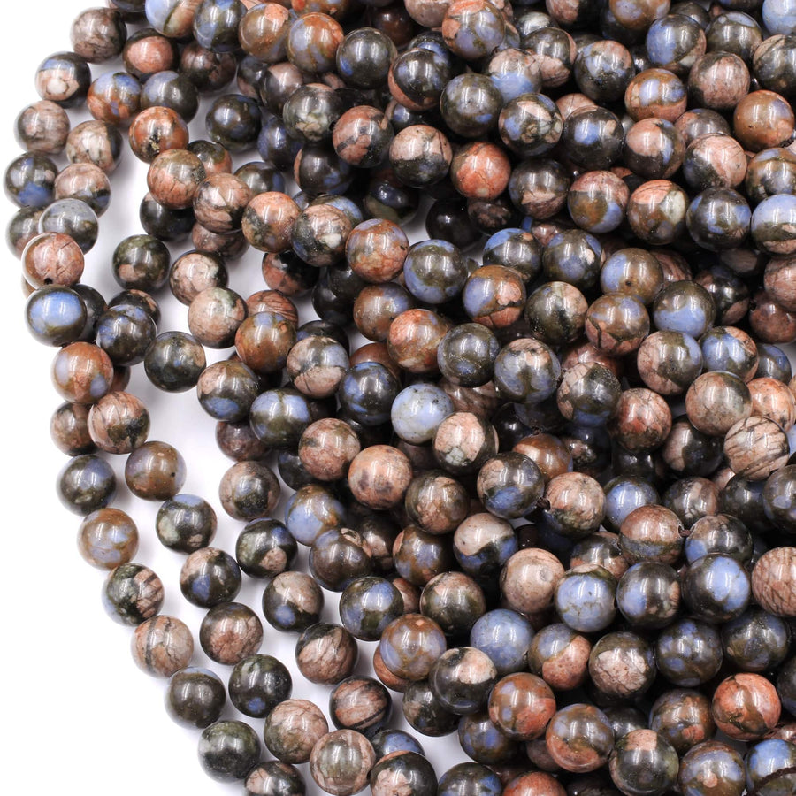 Natural Llanite Blue Quartz 4mm 6mm 8mm 10mm Round Beads Healing Stone from Llano Texas 15.5" Strand