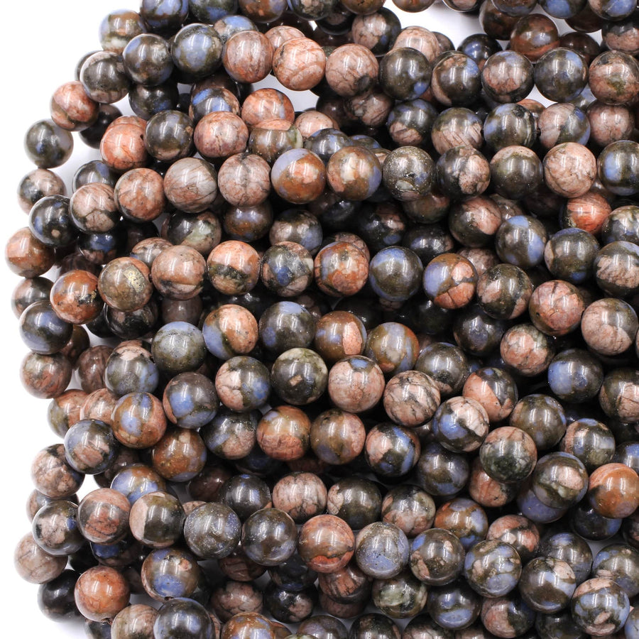 Natural Llanite Blue Quartz 4mm 6mm 8mm 10mm Round Beads Healing Stone from Llano Texas 15.5" Strand