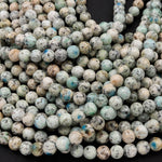 Rare K2 Beads 6mm 8mm 10mm 12mm Round Beads Natural Blue Azurite in Quartz Granite Drilled Smooth Polished Round Beads 16" Strand