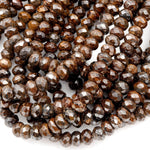 Natural Bronzite Beads Faceted 6mm 8mm Rondelles High Quality A Grade 16" Strand