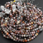 Lantern Faceted Natural Botswana Agate 10mm Round Beads Sparkling Dazzling Facets Superior A Grade Good For Earring Pair Beads 16" Strand