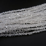 Natural Herkimer Diamond Quartz Beads Superior A Grade Super Clear Double Terminated Pointed Real Natural Quartz 16" Strand