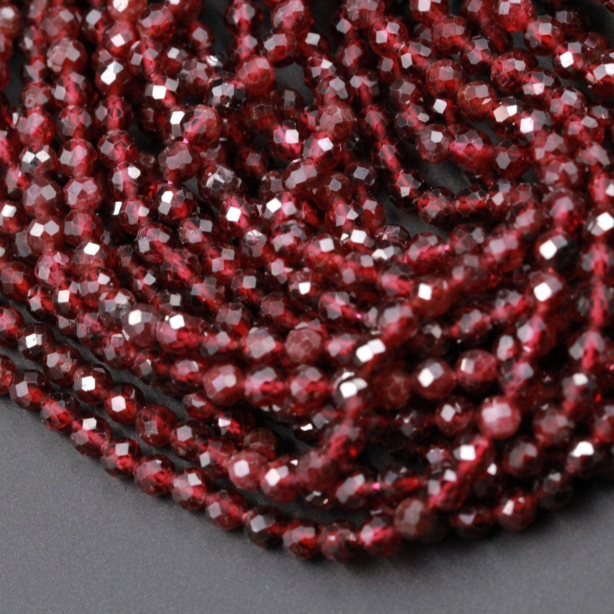 2mm 3mm Natural Round Shape Beads Small Size Gemstone Loose Bead for  Bracelet Necklace DIY Jewelry Making Design Garnet Amethyst Rose Quartz 