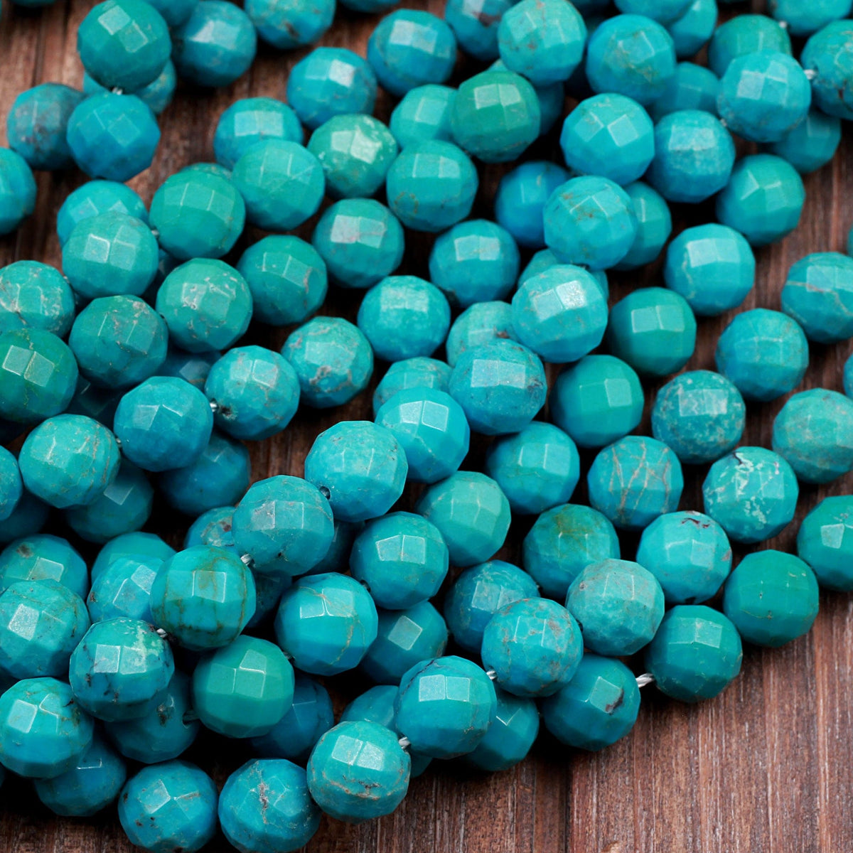 1 Long Strand AAA Quality Natural Arizona Turquoise Faceted Rondelle -  Arizona Turquoise Rondelle Beads 3mm-4mm 13 Inches BR1664