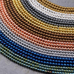2mm Hematite Round Beads Metallic Titanium Shiny Silver Gold Blue Bronze Green Rose Gold Gunmetal Rhodium Black Beads 15.5" Strand