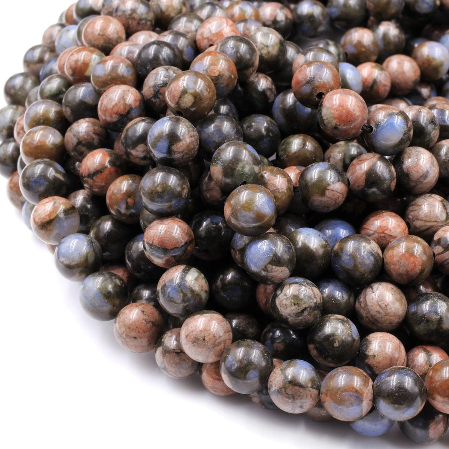 Natural Llanite Blue Quartz 4mm 6mm 8mm 10mm Round Beads Healing Stone from Llano Texas 15.5" Strand