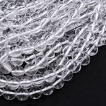 Real Genuine Super Clear AAA Natural Rock Crystal Quartz Round Beads 2mm 3mm 4mm 6mm 8mm 10mm 12mm 15.5" Strand