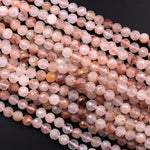 Faceted Red Hematoid Lepidocrocite Quartz 6mm 8mm 10mm Round Beads Rare Red Quartz Crystal Powerful Energy Stone 16" Strand