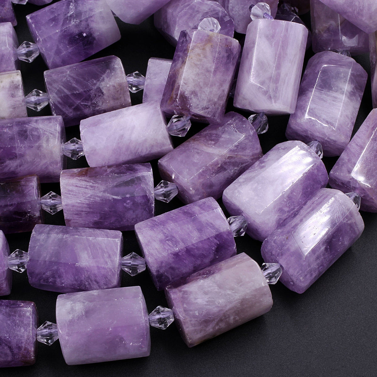 16 Inches AMETHYST CARVED TUMBLE Shape Natural Gemstone Carving Center Drill Beads Line | Genuine Purple Amethyst Beads authentic | Gemstone Beads