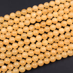 Natural Golden Yellow Honey Calcite Round Beads 4mm 6mm 8mm 10mm 15.5" Strand