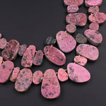 Natural Pink Cobalto Calcite Druzy Beads Green Malachite Crystal Side Drilled Teardrop Pendant 16" Strand