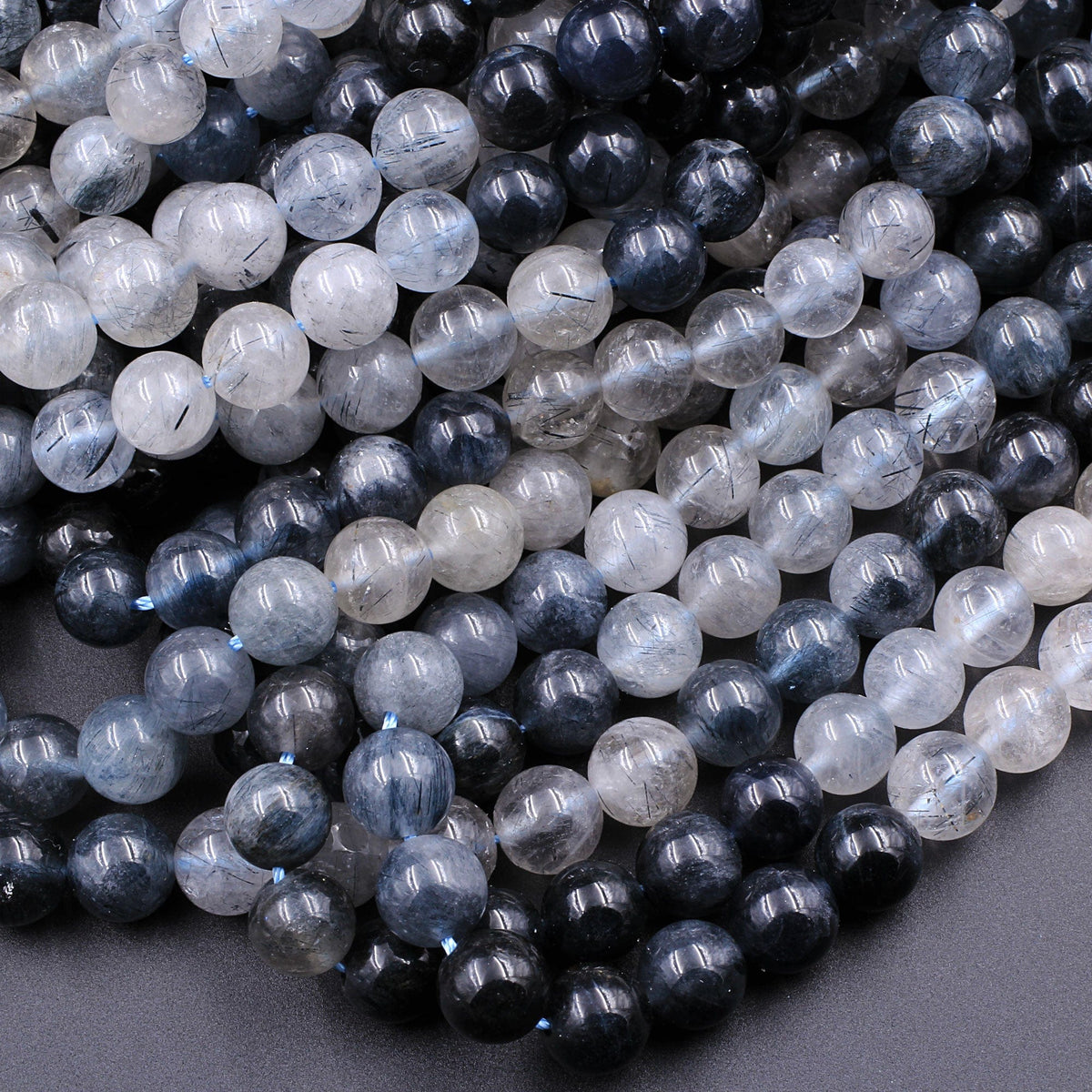 Mystic Blue Quartz Rondelle Beads - 4mm Faceted – Only Beads