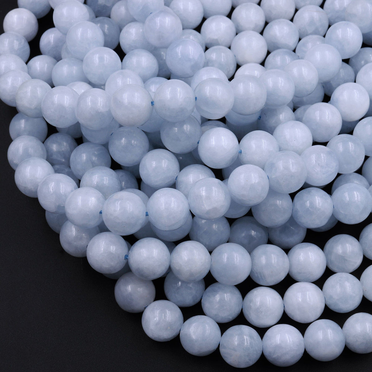 Jelly Blue Crystal Glass Smooth Round Beads Size 6mm 8mm 10mm 15.5 St –  CRC Beads