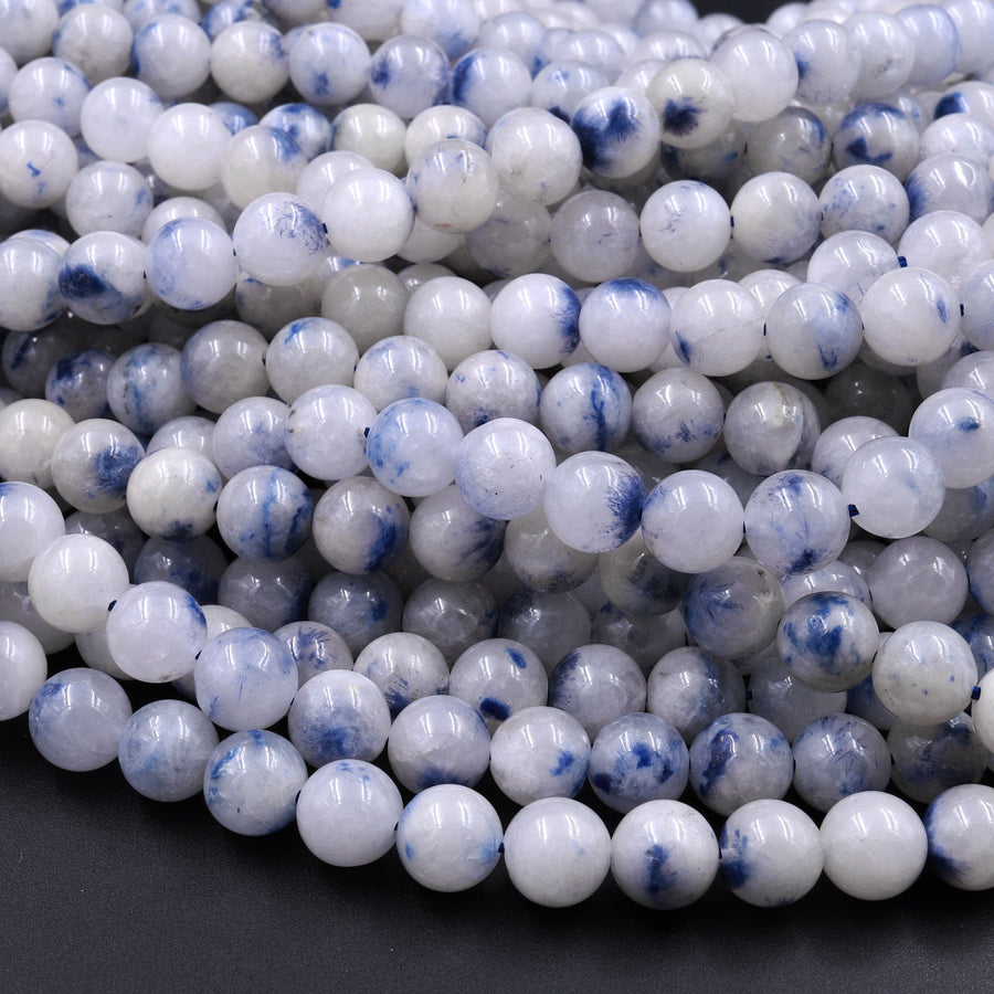 Natural Dumortierite In Quartz Round Beads 4mm 5mm 6mm 8mm 10mm 15.5" Strand