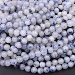 Natural Dumortierite In Quartz Round Beads 4mm 5mm 6mm 8mm 10mm 15.5" Strand