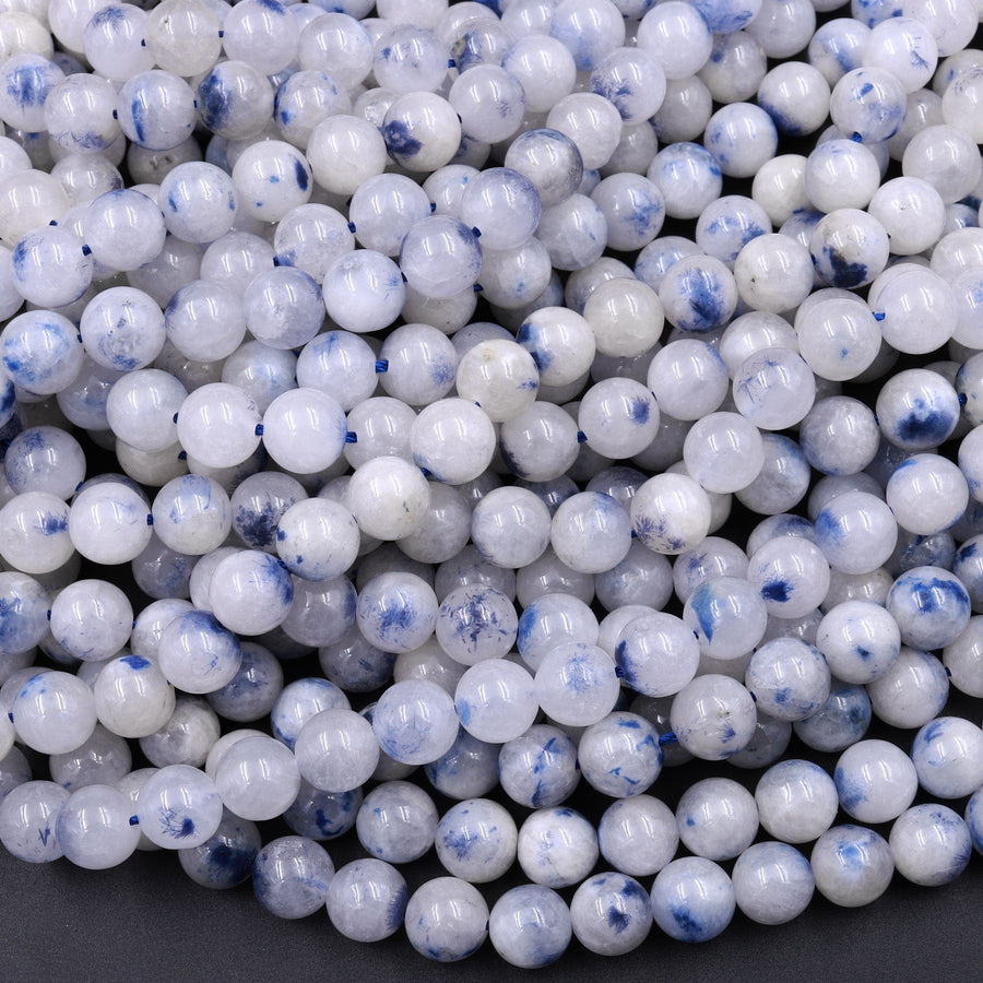 Natural Dumortierite In Quartz Round Beads 4mm 5mm 6mm 8mm 10mm 15.5" Strand