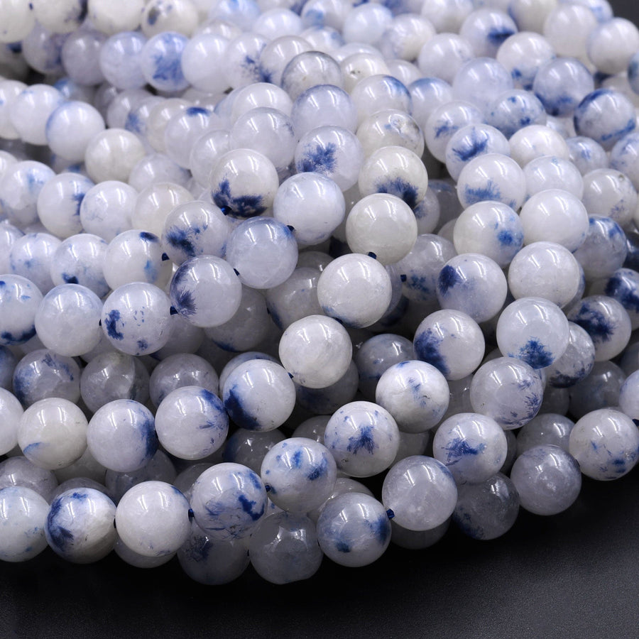 Natural Dumortierite In Quartz Round Beads 4mm 5mm 6mm 8mm 10mm 15.5" Strand