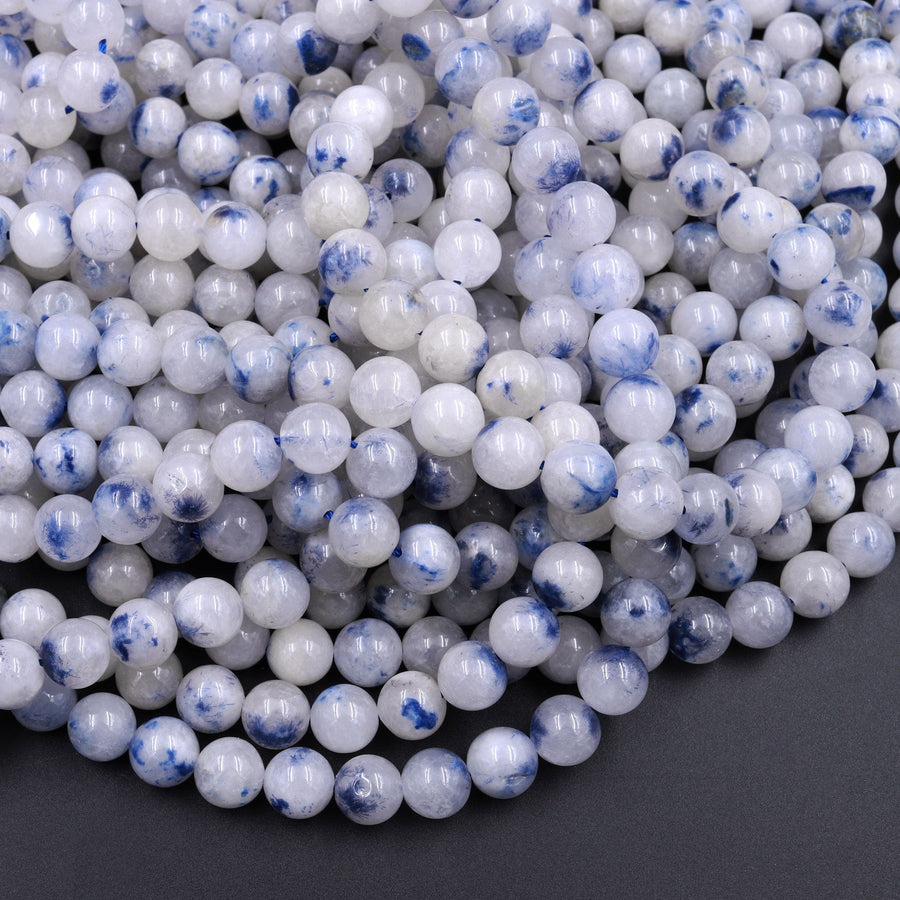 Natural Dumortierite In Quartz Round Beads 4mm 5mm 6mm 8mm 10mm 15.5" Strand