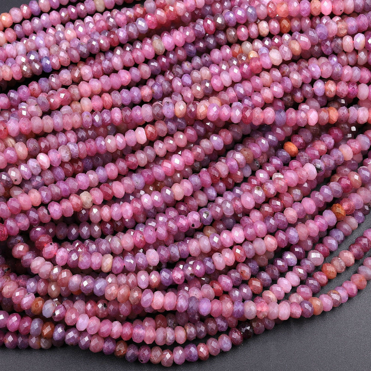 Pink Ruby Faceted 4mm Beads – Nomad Beads