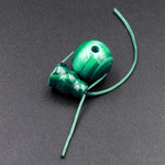 Natural Malachite Guru Beads 3 Holes T-Beads Set For Mala Making 8mm 10mm