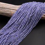 Faceted Natural Tanzanite Round Beads 3mm Micro Laser Cut Real Genuine Gemstone 15.5" Strand