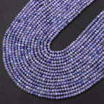 Faceted Natural Tanzanite Round Beads 3mm Micro Laser Cut Real Genuine Gemstone 15.5" Strand