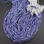AAA Faceted Natural Tanzanite Round Beads 2mm 3mm 4mm Micro Laser Cut Real Genuine Gemstone 15.5" Strand