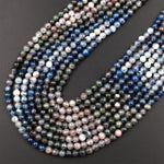 Natural Kyanite 4mm 5mm Round Beads Rare Multicolor Real Genuine Blue Green Kyanite 15.5" Strand