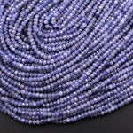 Faceted Natural Tanzanite Round Beads 3mm Micro Laser Cut Real Genuine Gemstone 15.5" Strand
