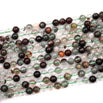 Natural Phantom Quartz Lodalite Beads Smooth 4mm 6mm 8mm 10mm 15.5" Strand