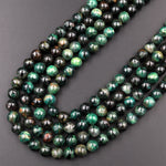 Natural Green Mica Muscovite in Fuchsite 6mm 8mm 10mm Round Beads Gemstone 15.5" Strand