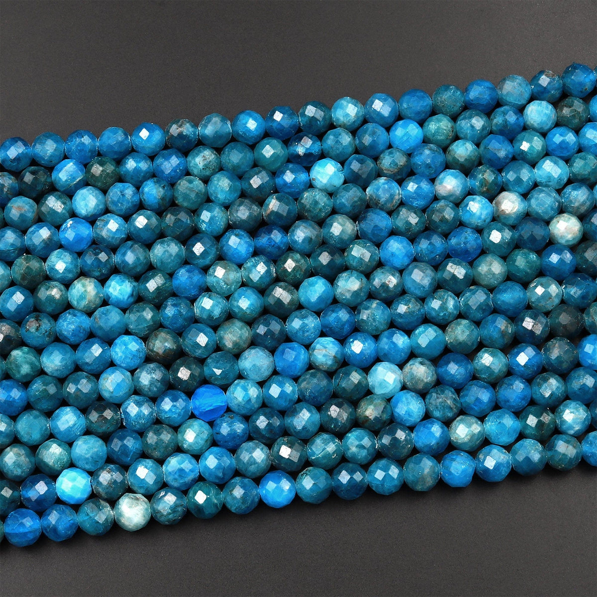 4mm Round Glass Beads - Opaque Turquoise - 100 Beads