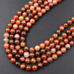 Natural Red Phantom Quartz 6mm 8mm 10mm Round Beads Multi Color Quartz Crystal Gemstone 15.5" Strand