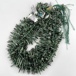 Natural Russian Seraphinite Freeform Spike Beads Top Side Drilled Long Stick Chip 15.5" Strand