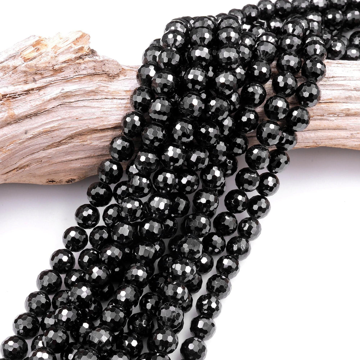 10 Pieces Black Spinel Faceted Onion Drops Side Drill Natural Gemstone Beads Strand | orders 12x12 mm | Wholesale Black Spinel Beads