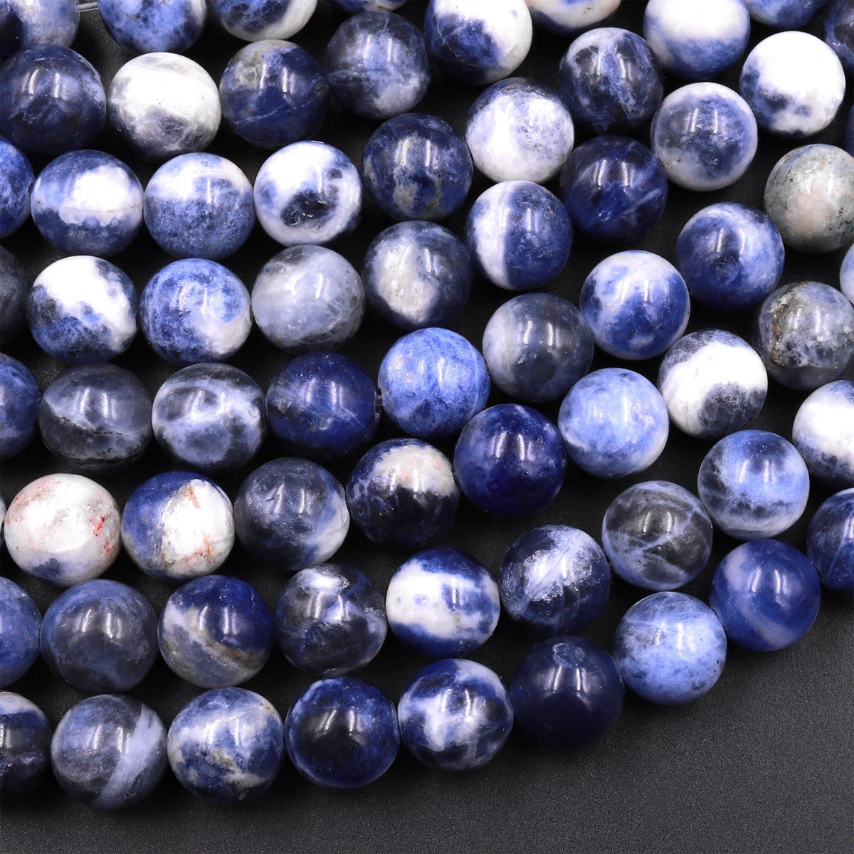 Dull Polish Matte Old Blue Sodalite Stone Beads Natural Beads For