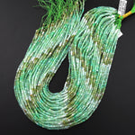 Natural Chrysoprase Faceted 2mm 3mm Cube Square Dice Beads Gemstone 15.5" Strand