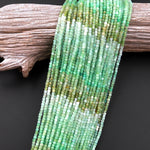 Natural Chrysoprase Faceted 2mm 3mm Cube Square Dice Beads Gemstone 15.5" Strand