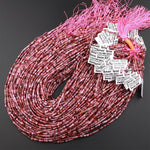 Real Genuine Natural Red Pink Spinel Faceted Cube Beads 2mm 3mm Multicolor Gemstone 15.5" Strand