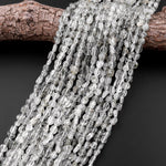 Natural Green Phantom Quartz Freeform Chip Pebble Nugget Beads Gemstone 15.5" Strand