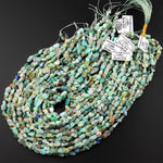 Natural Chrysocolla Azurite Freeform Chip Pebble Nugget Beads Gemstone 15.5" Strand